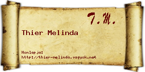 Thier Melinda névjegykártya